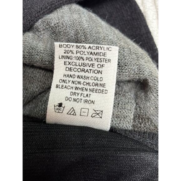 This & That Patchwork Top Womens Sz XL Black Long Sleeve Scoop Neck Boho Blouse - Picture 5 of 7